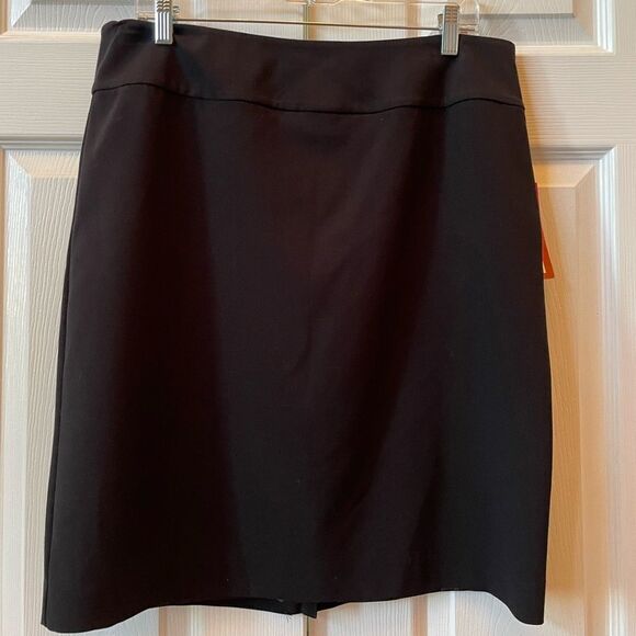 BLACK FULLY LINED SIDE ZIPPERED PENCIL SKIRT BY 212 COLLECTION SIZE 14 NWT - Picture 2 of 5